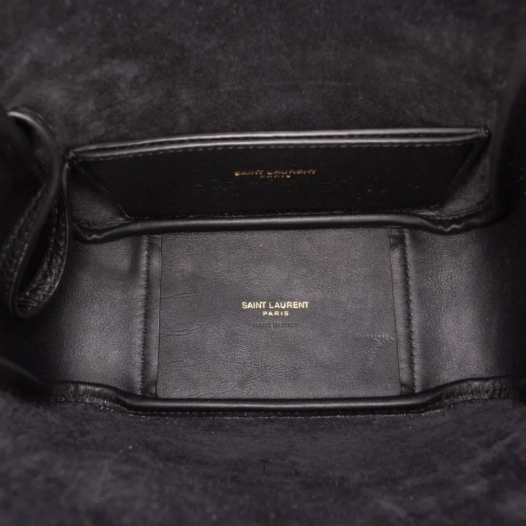 Saint Laurent Baby Grained Calfskin Supple Le 5 a 7 Soft Hobo Black Leather Very good - Box View