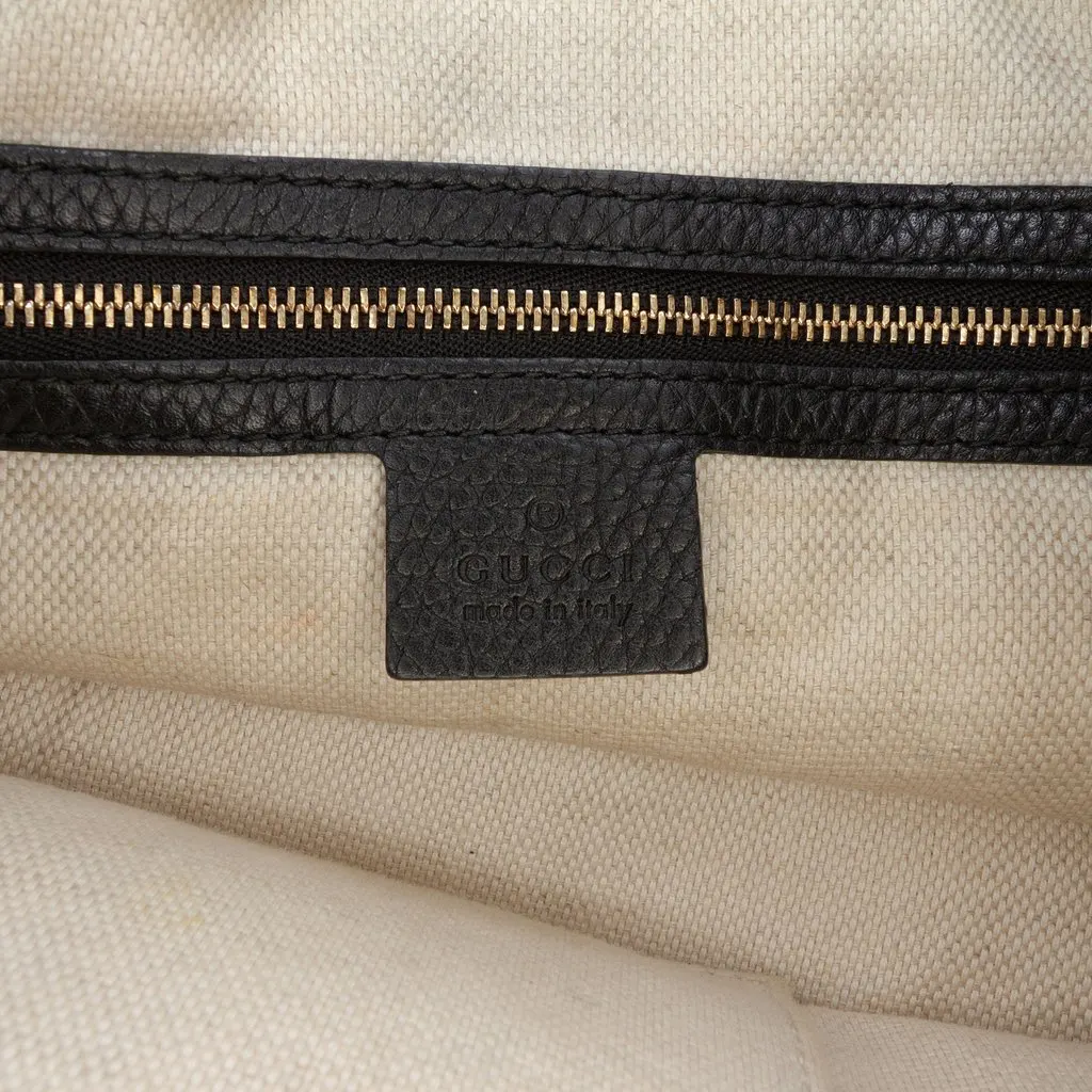 Gucci Medium Calfskin Soho Chain Tote Black Leather Good - Box View