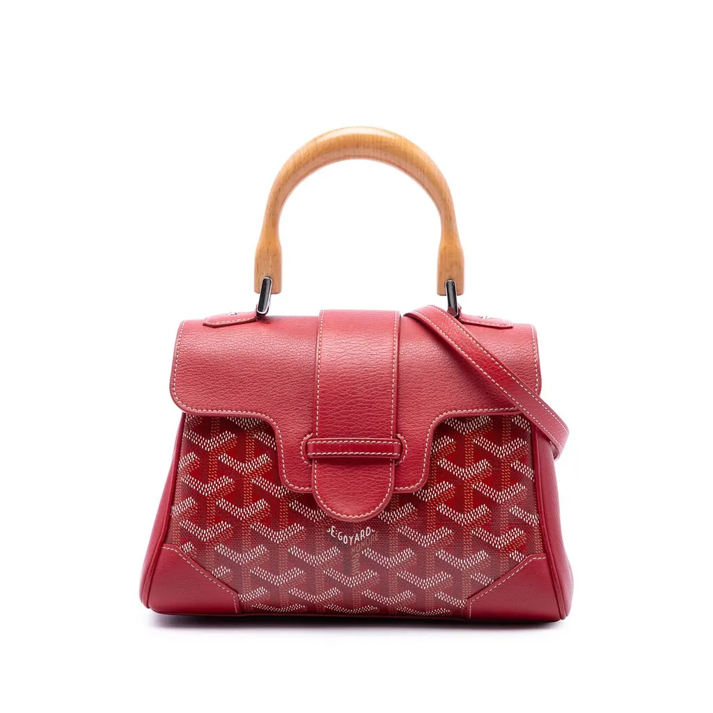 Goyard Mini Goyardine Saigon Souple Red Canvas Good - Front View