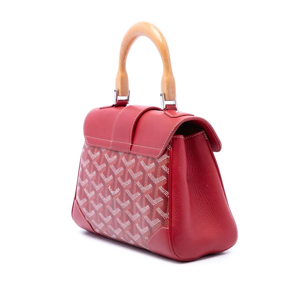 Goyard Mini Goyardine Saigon Souple Red Canvas Good - Back View