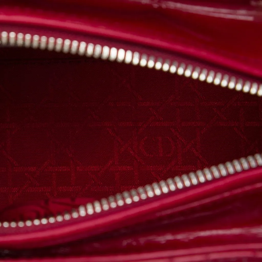 Dior Medium Patent Cannage Lady Dior Red Leather Very good - Model View