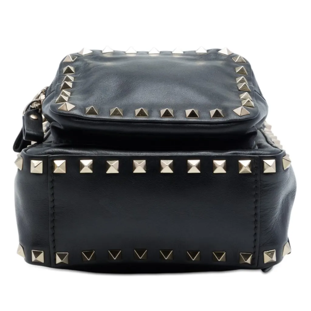 Valentino Mini Leather Rockstud Backpack Black Leather Very good - Inside View