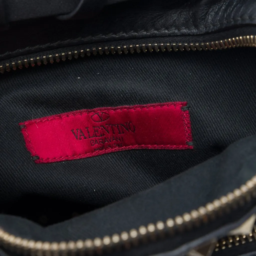 Valentino Mini Leather Rockstud Backpack Black Leather Very good - Box View