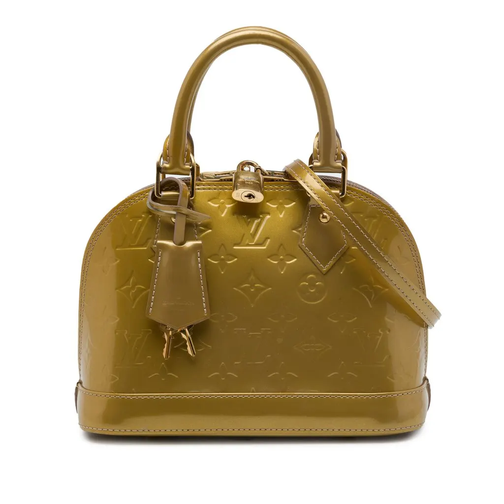 Louis Vuitton Monogram Vernis Alma BB Brown Leather Very good - Front View