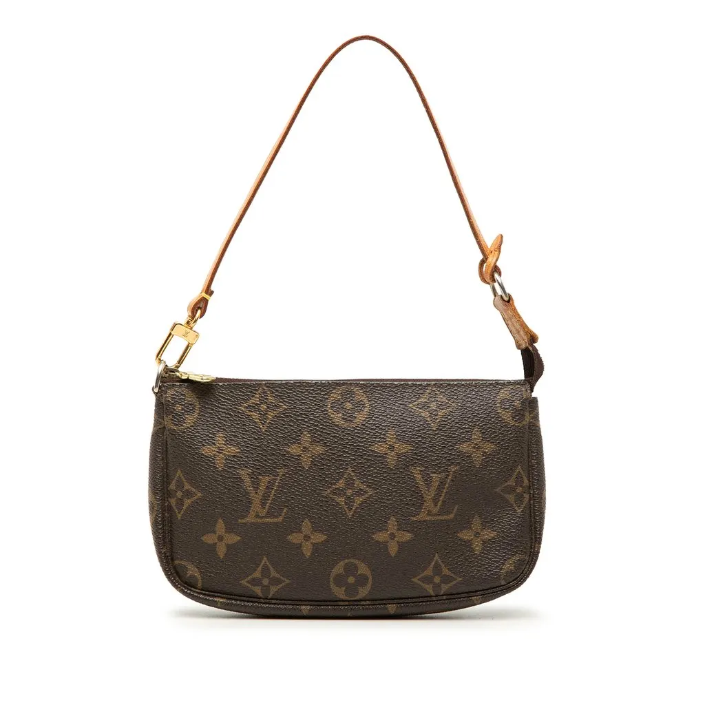 Louis Vuitton Monogram Mini Pochette Accessoires Brown Very good - Front View