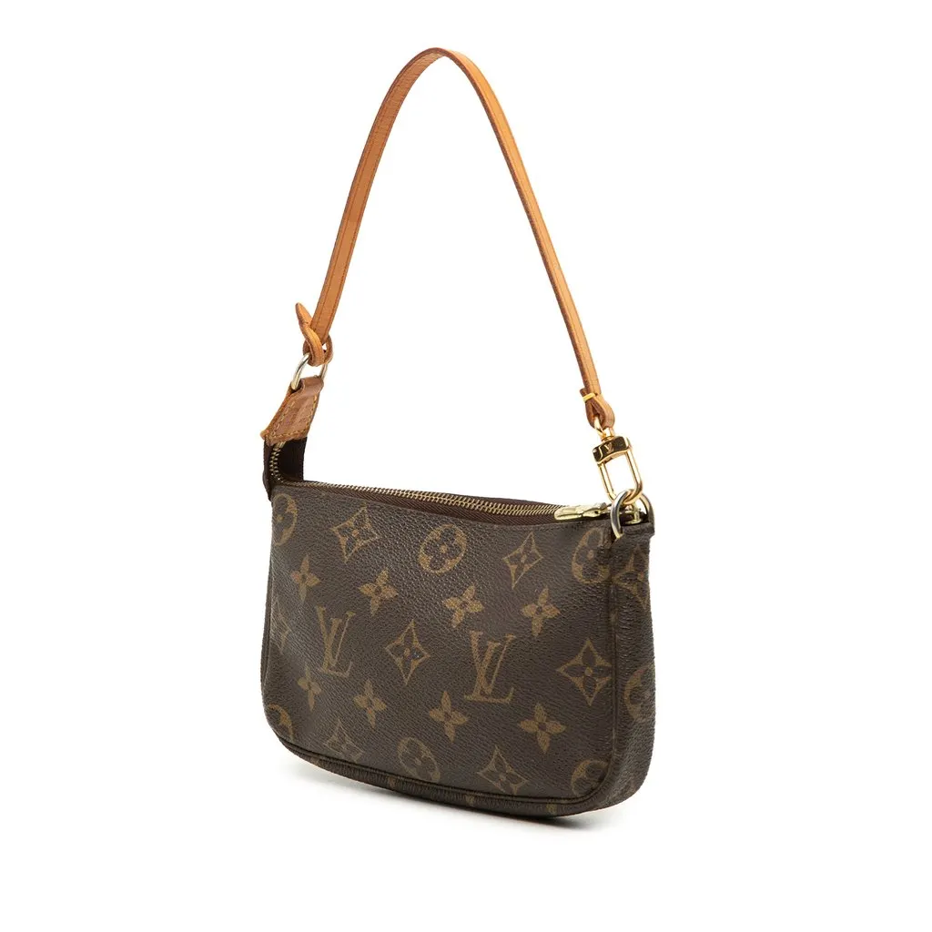 Louis Vuitton Monogram Mini Pochette Accessoires Brown Very good - Back View