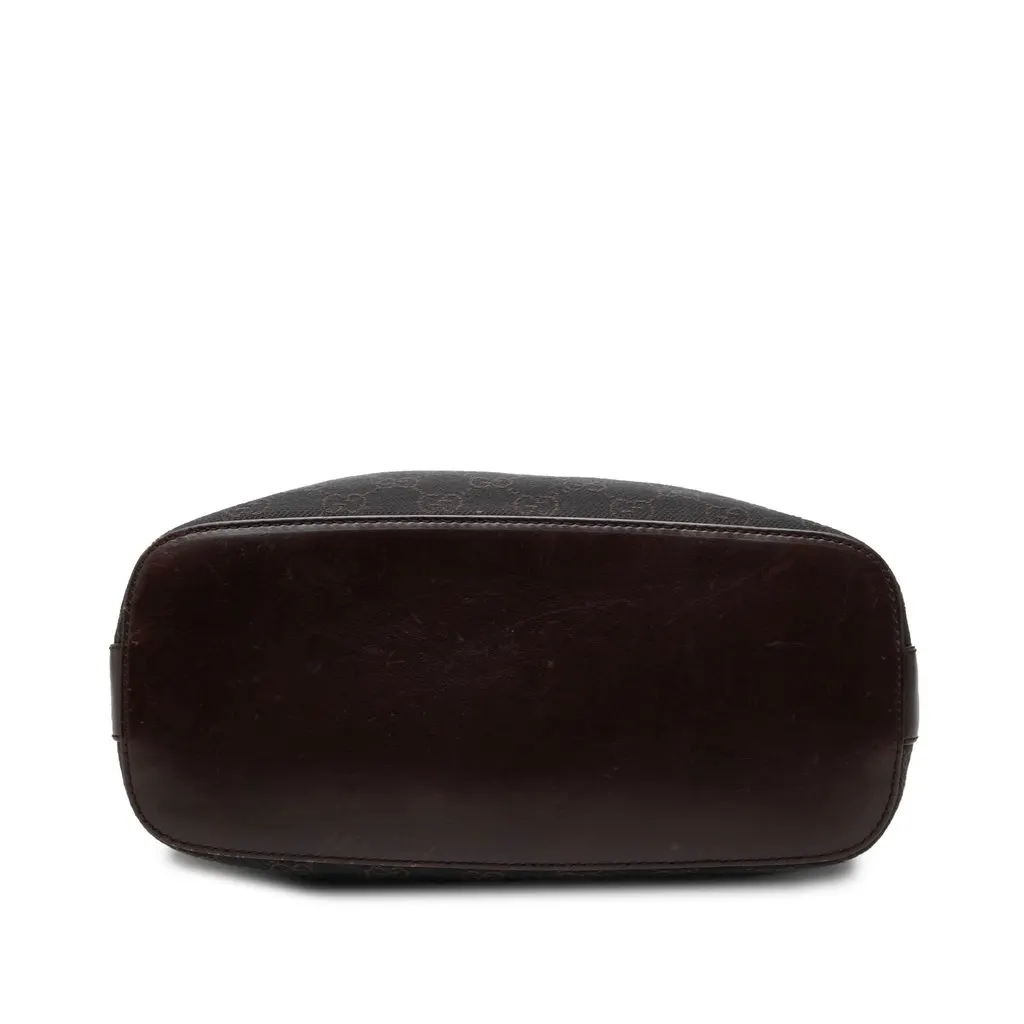 Gucci GG Denim Shoulder Bag Brown Denim Good - Inside View