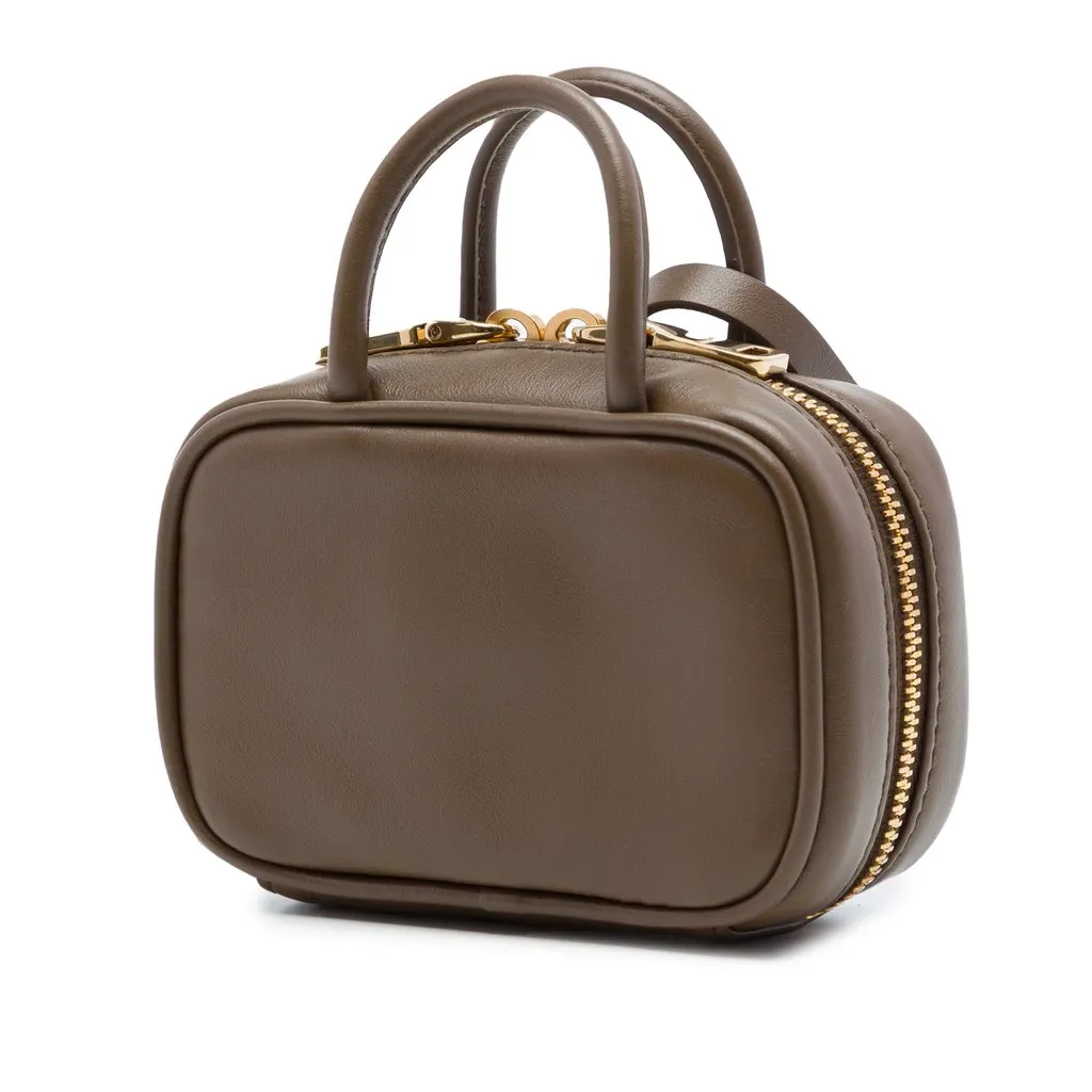 Miu Miu Micro Calfskin Softy Beau Bag Brown Leather Very good - Back View