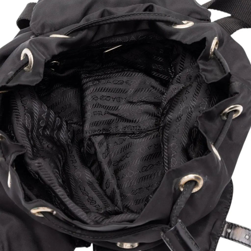 Prada Tessuto Backpack Black Polyamide Good - Model View
