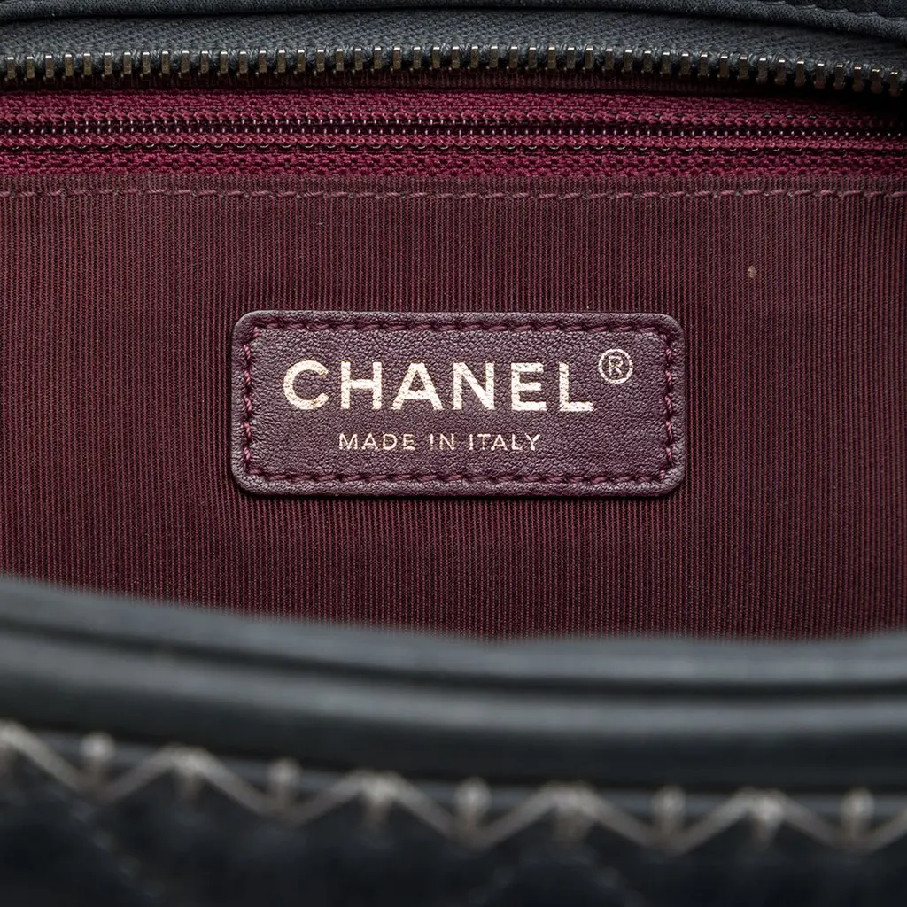 Chanel CC Quilted Iridescent Calfskin Whipstitch Camera Bag Black Leather Very good - Box View
