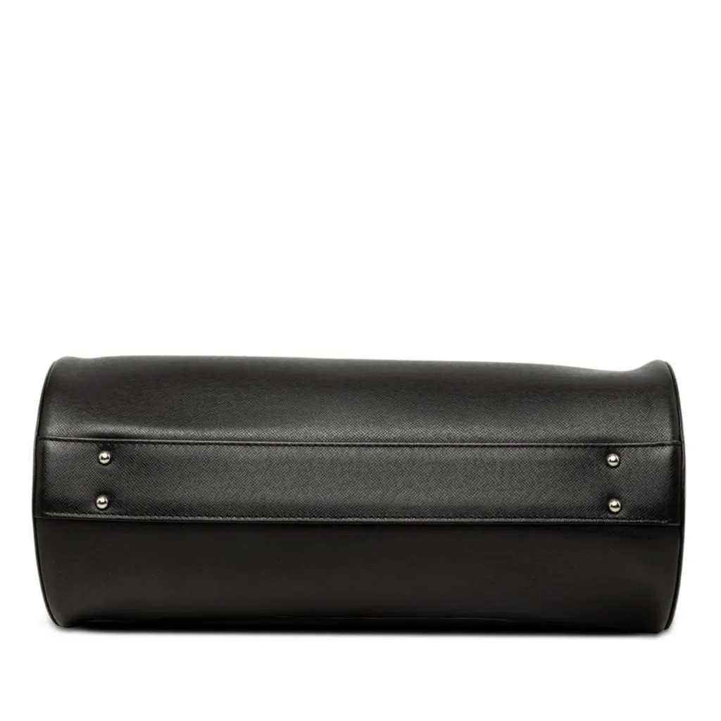 Burberry Leather Barrel Satchel Black Leather Very good - Inside View