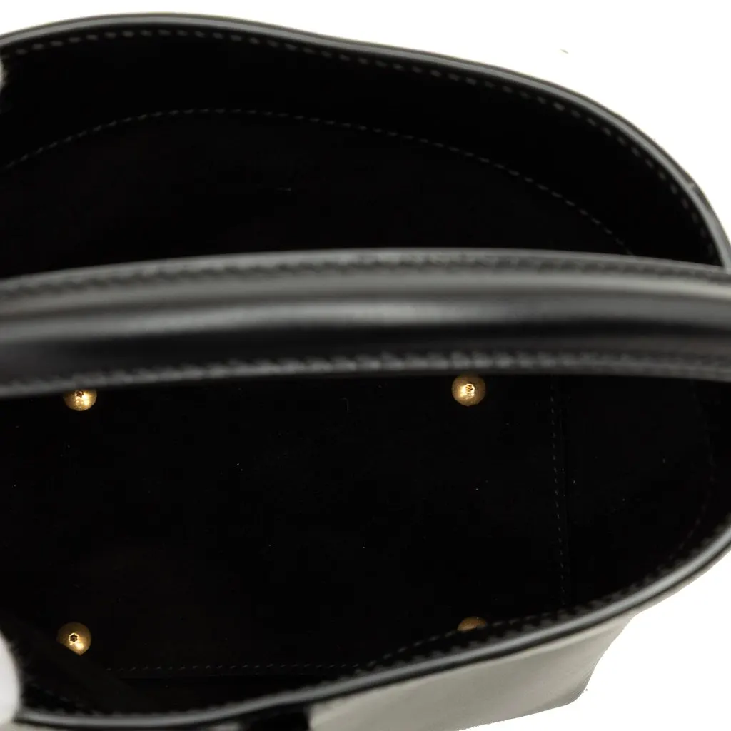 Saint Laurent Mini Shiny Calfskin Le 37 Bucket Bag Black Leather Very good - Model View