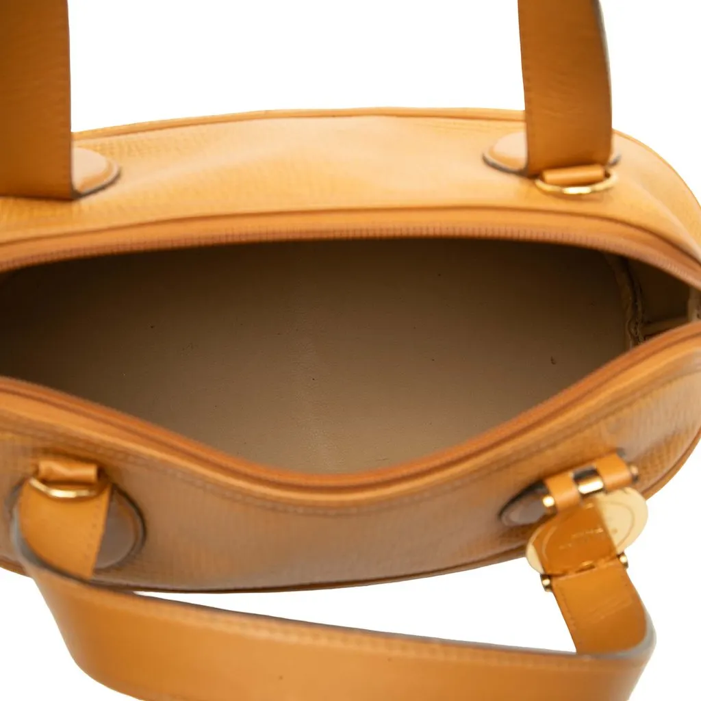 Dior Leather Top Handle Bag Yellow Leather Very good - Model View