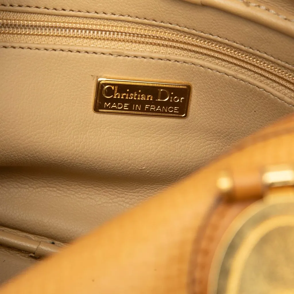 Dior Leather Top Handle Bag Yellow Leather Very good - Box View