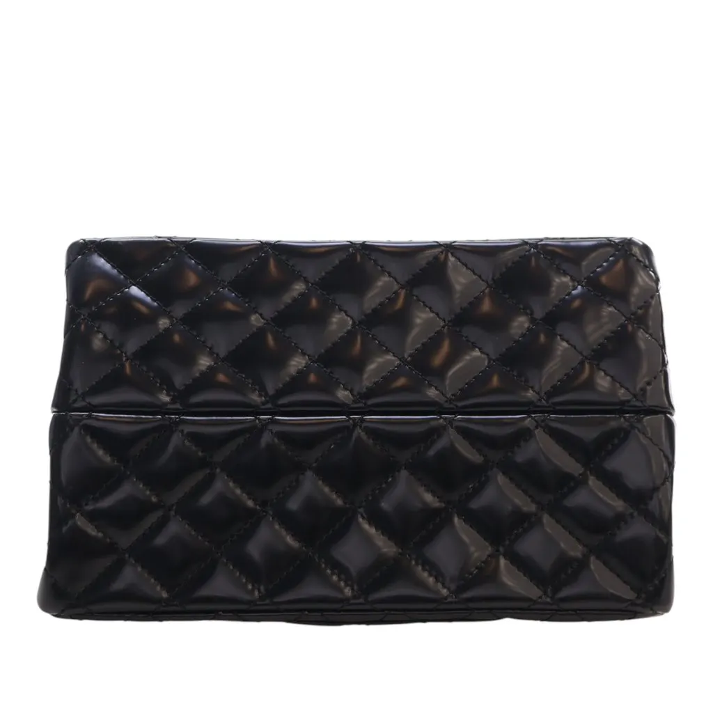 Chanel Quilted Glazed Calfskin Reissue 2.55 Accordion Flap 225 Black Leather Very good - Box View