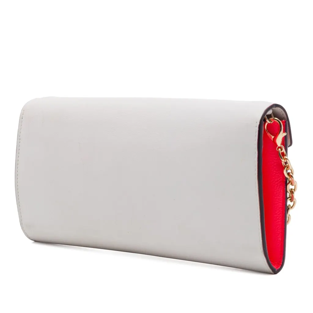 Dior Leather Explorer Croisier Envelope Clutch On Chain White Leather Good - Back View