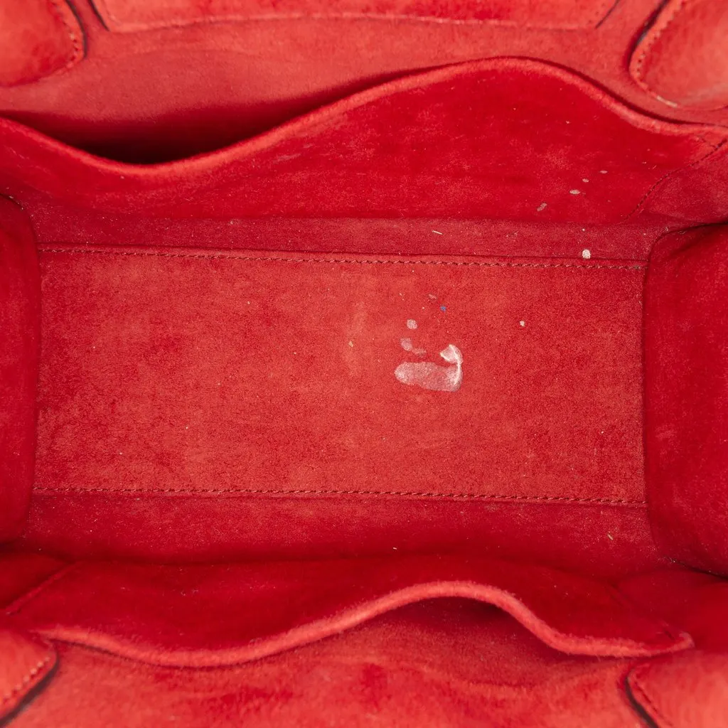 Dior Mini Grained Calfskin Diorever Satchel Red Leather Very good - Model View