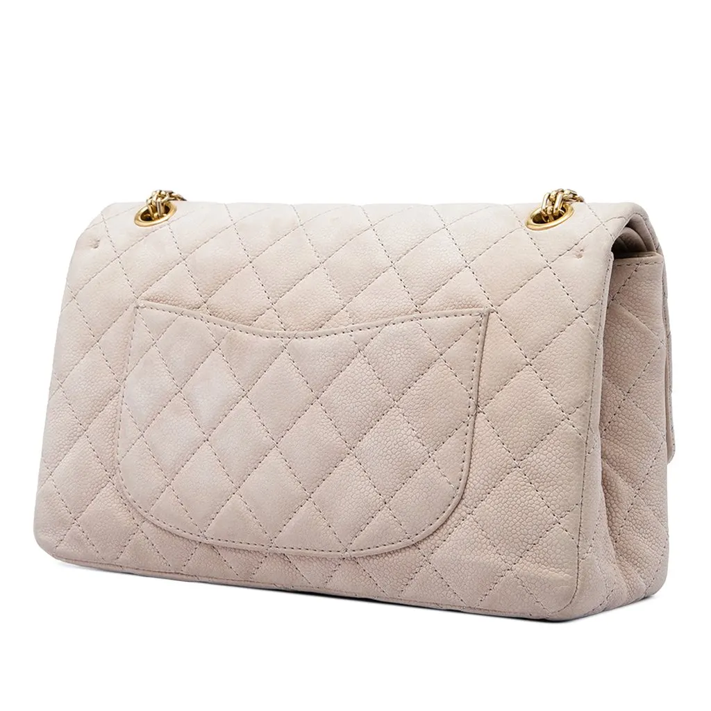Chanel Quilted Caviar Reissue 2.55 Double Flap 226 Brown Leather Very good - Back View