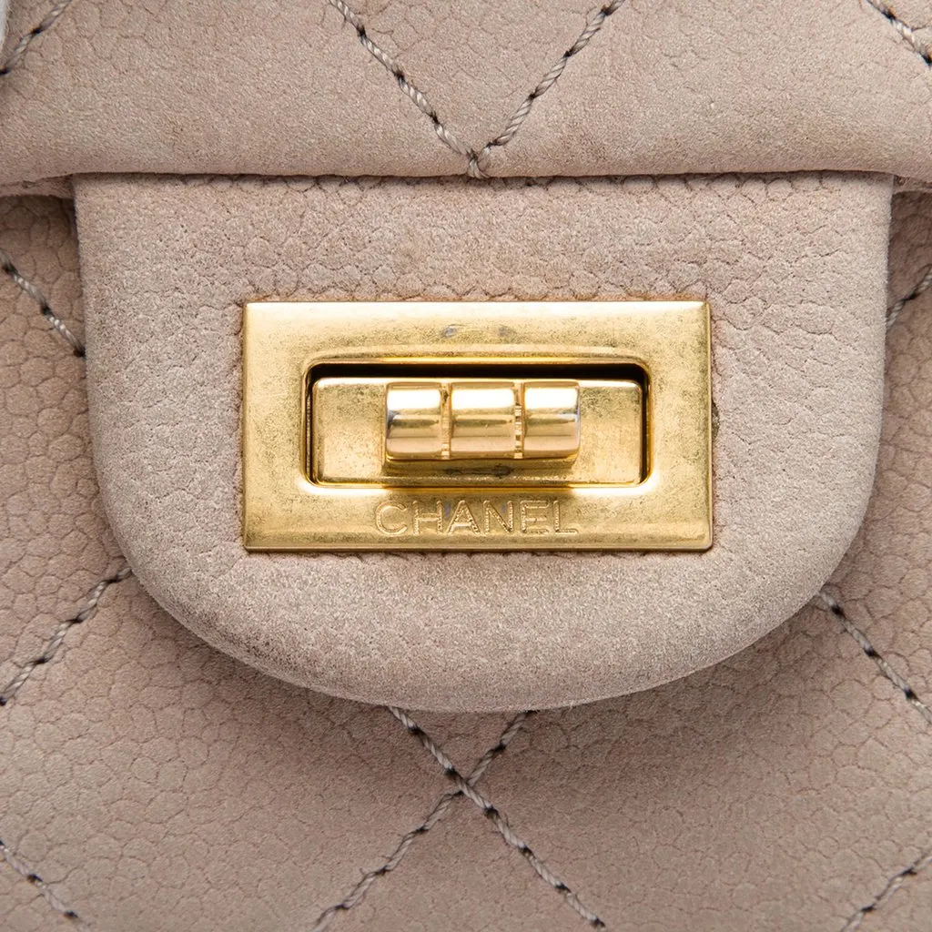 Chanel Quilted Caviar Reissue 2.55 Double Flap 226 Brown Leather Very good - Box View