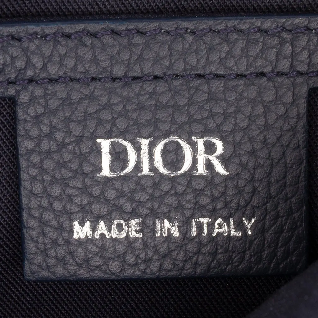 Dior Mini Oblique Canvas Saddle Buckle Messenger Bag Blue Very good - Box View