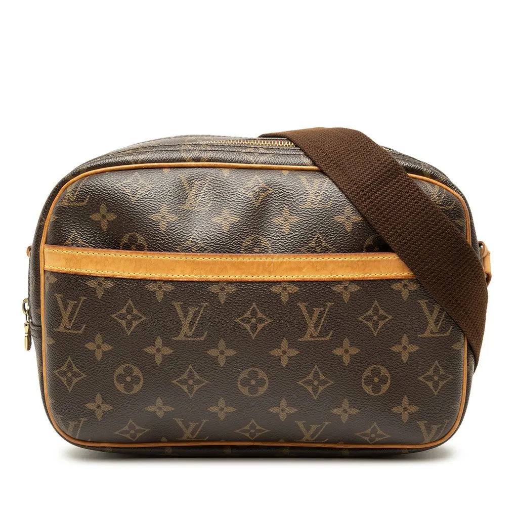 Louis Vuitton Monogram Reporter PM Brown Very good - Front View