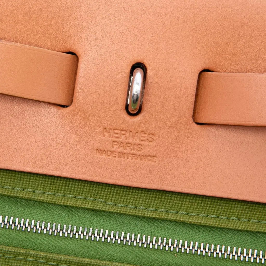 Hermès Toile Herbag Zip 31 Green Very good - Box View