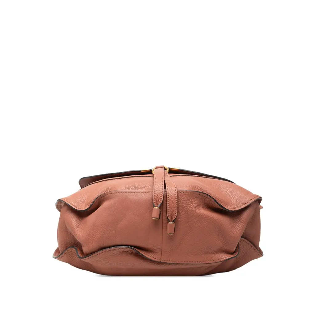 Chloé Large Pebbled Calfskin Marcie Hobo Pink Leather Very good - Inside View