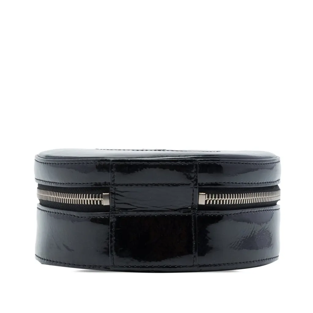 Chanel CC Patent Round as Earth Bag Black Leather Very good - Inside View
