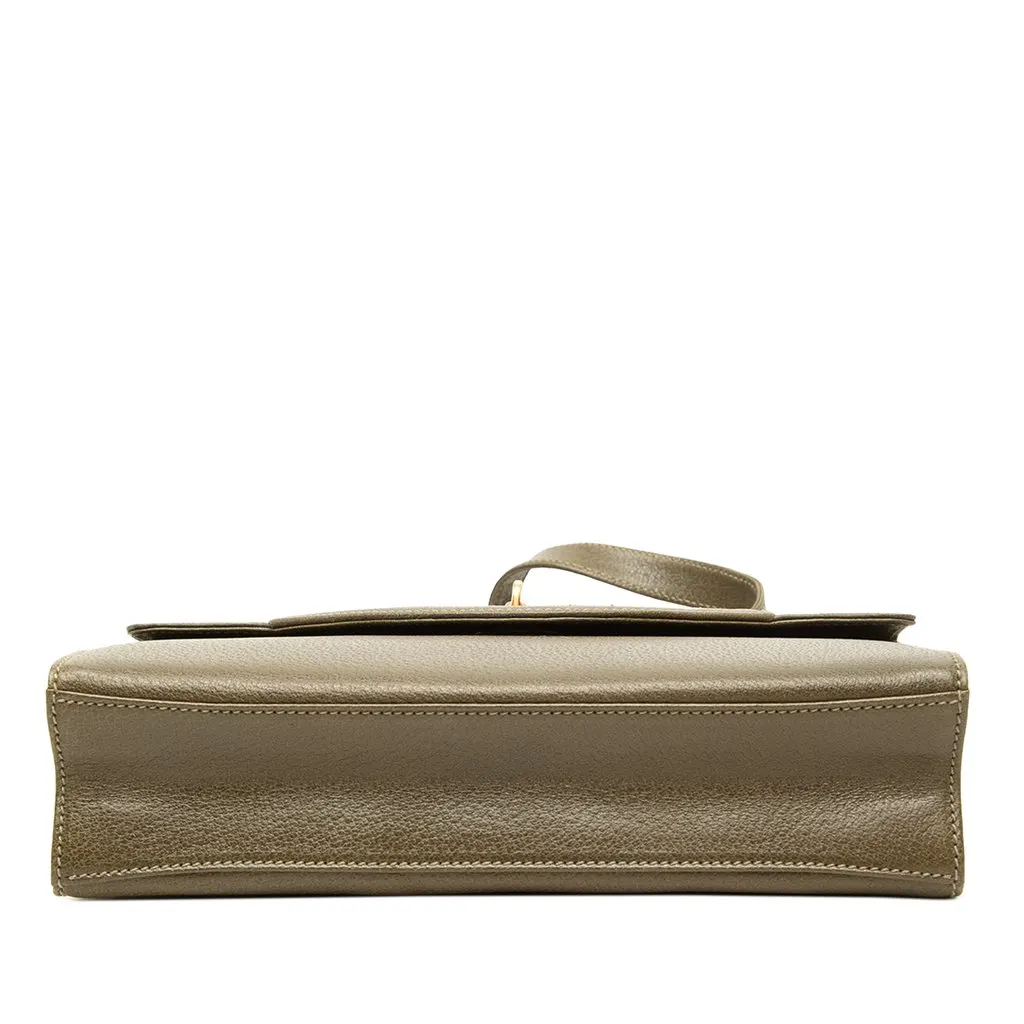 Gucci Calfskin Turnlock Flap Crossbody Green Leather Very good - Inside View