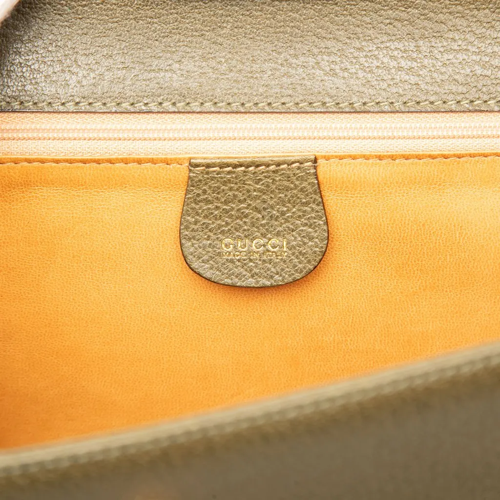 Gucci Calfskin Turnlock Flap Crossbody Green Leather Very good - Box View