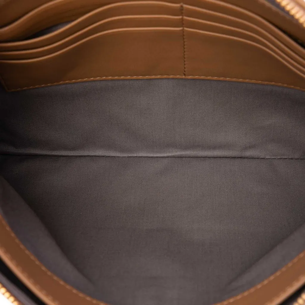Bottega Veneta Bicolor Nappa Intrecciato Clutch Brown Leather Very good - Model View