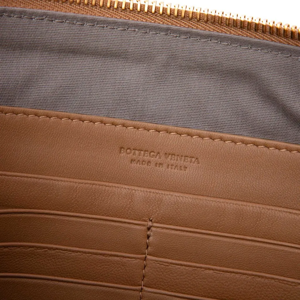 Bottega Veneta Bicolor Nappa Intrecciato Clutch Brown Leather Very good - Box View