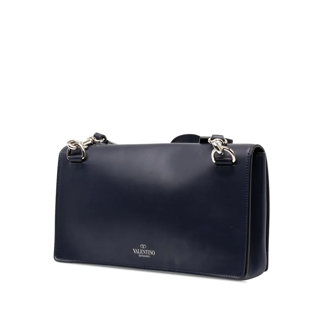 Valentino Leather VLTN Flap Crossbody Black Leather Very good - Back View