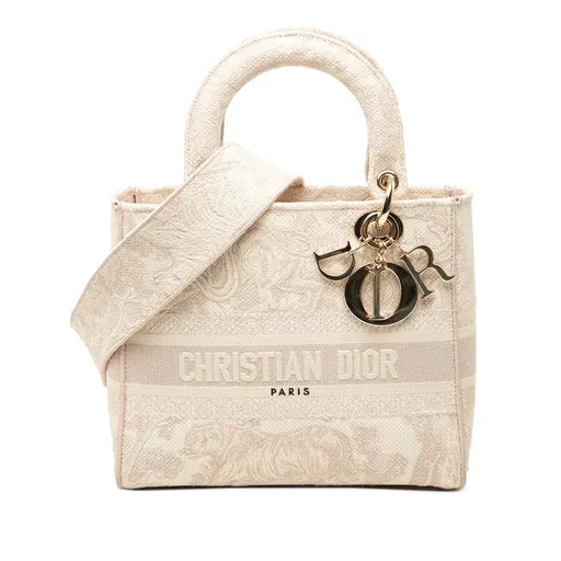 Dior Medium Embroidered Canvas Toile De Jouy Lady D Lite