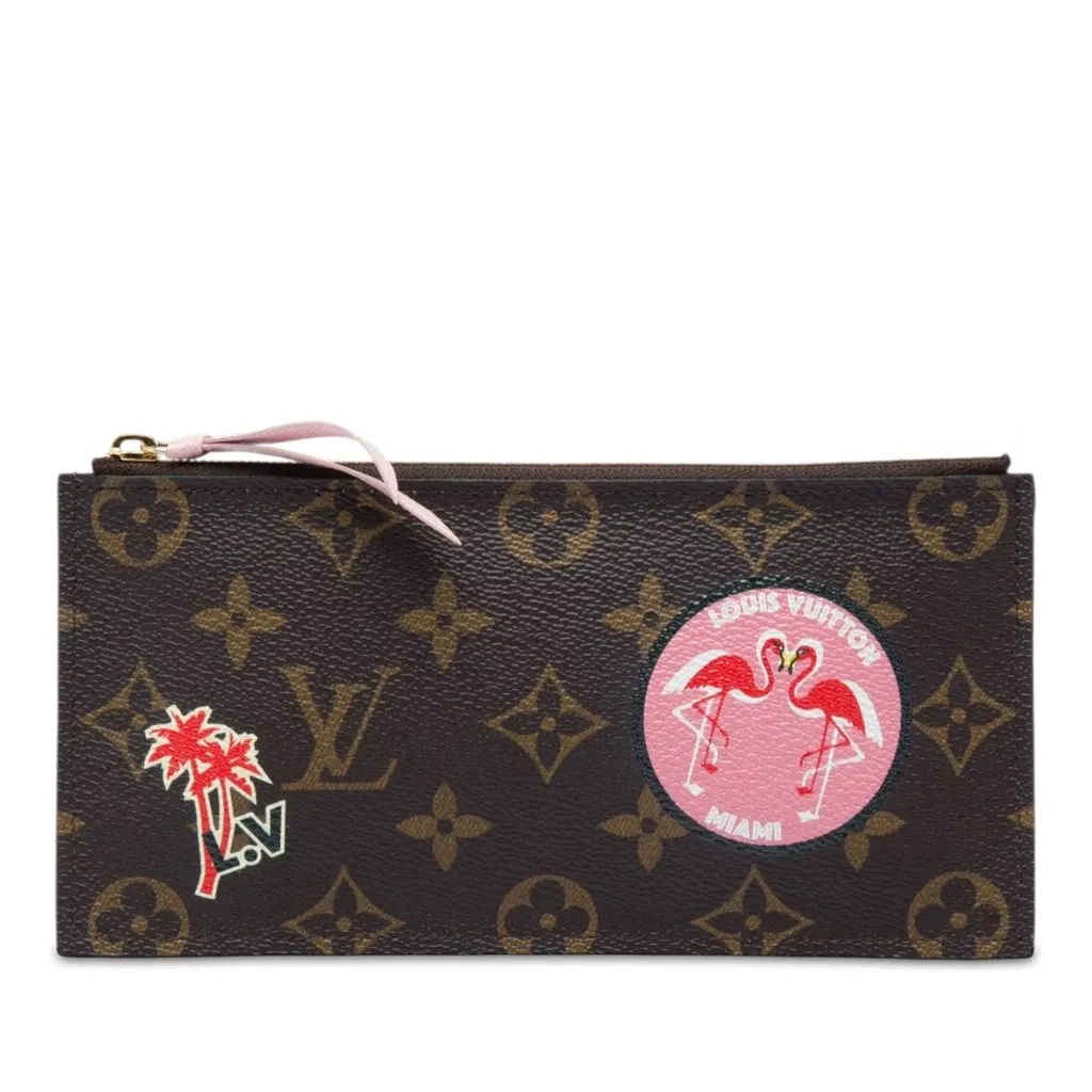 Louis Vuitton Monogram World Tour Pochette Felicie Zippered Insert Brown Very good - Front View