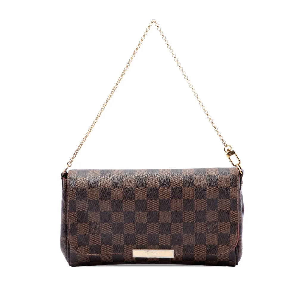 Louis Vuitton Damier Ebene Favorite MM Brown Very good - Front View