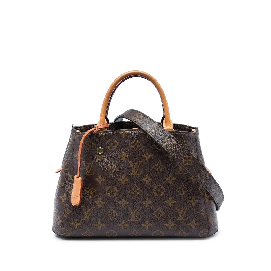 Louis Vuitton Monogram Montaigne BB Brown Canvas Good - Front View