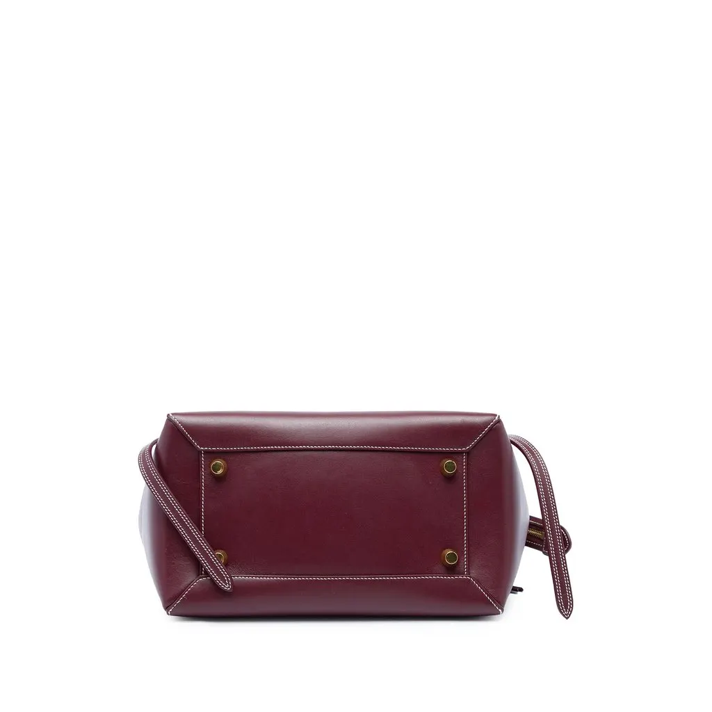 Celine Mini Smooth Calfskin Double Stitched Belt Bag Red Leather Good - Inside View