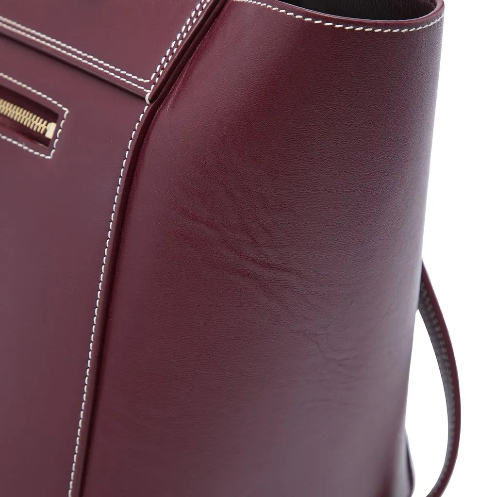 Celine Mini Smooth Calfskin Double Stitched Belt Bag Red Leather Good - Box View