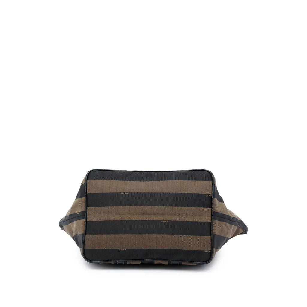 Fendi Pequin Canvas Tote Brown Very good - Inside View
