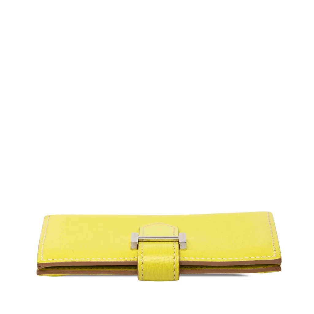 Hermès Epsom Bearn Card Case Yellow Leather Very good - Inside View