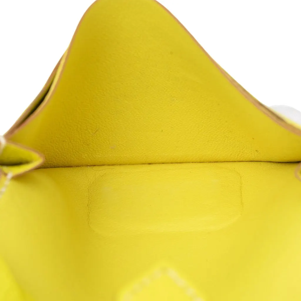 Hermès Epsom Bearn Card Case Yellow Leather Very good - Model View