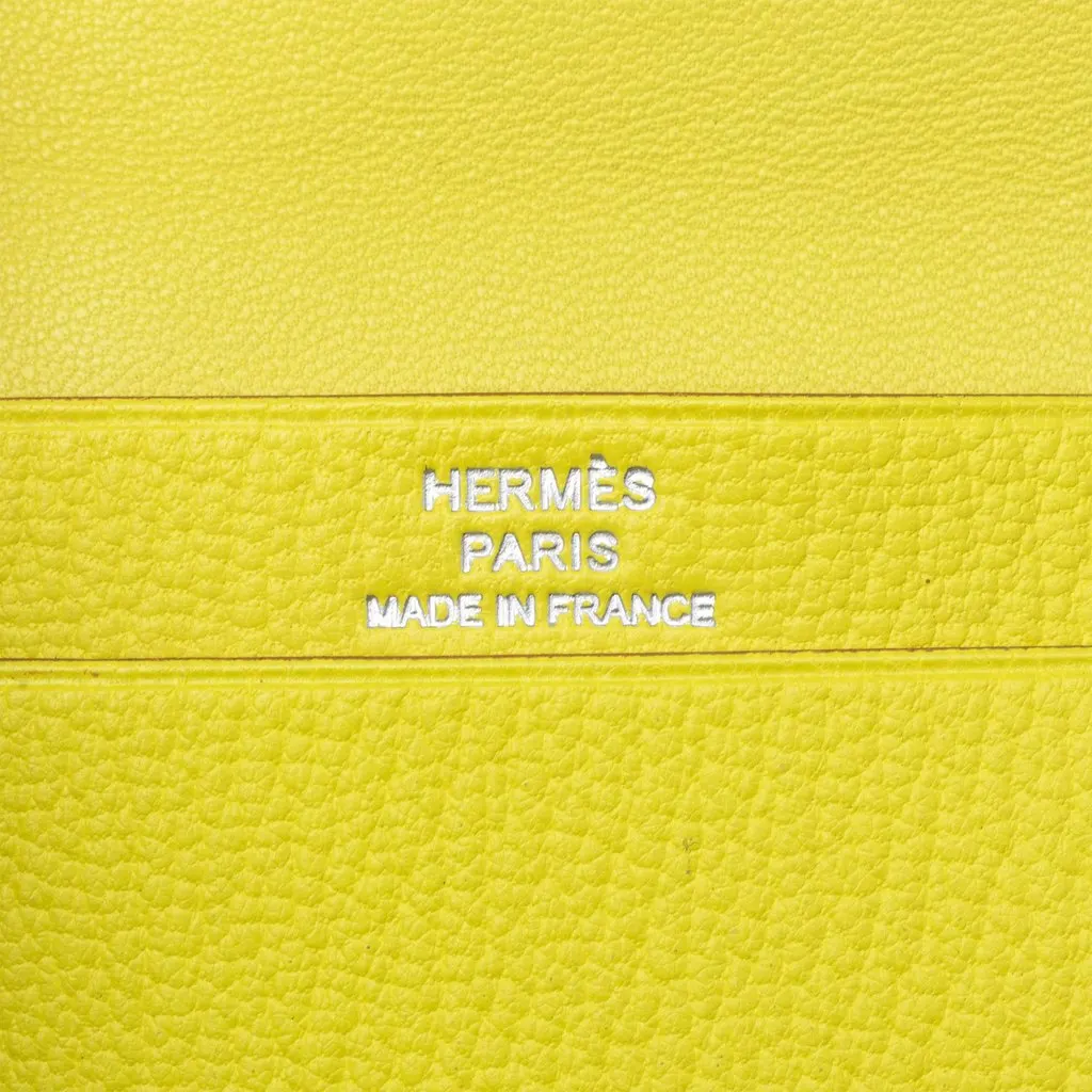 Hermès Epsom Bearn Card Case Yellow Leather Very good - Box View