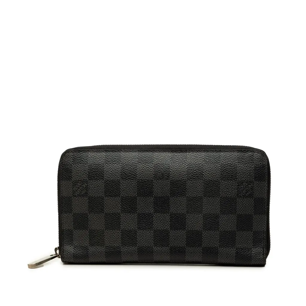 Louis Vuitton Damier Graphite Zippy Organizer Wallet Black Canvas Very good - Front View