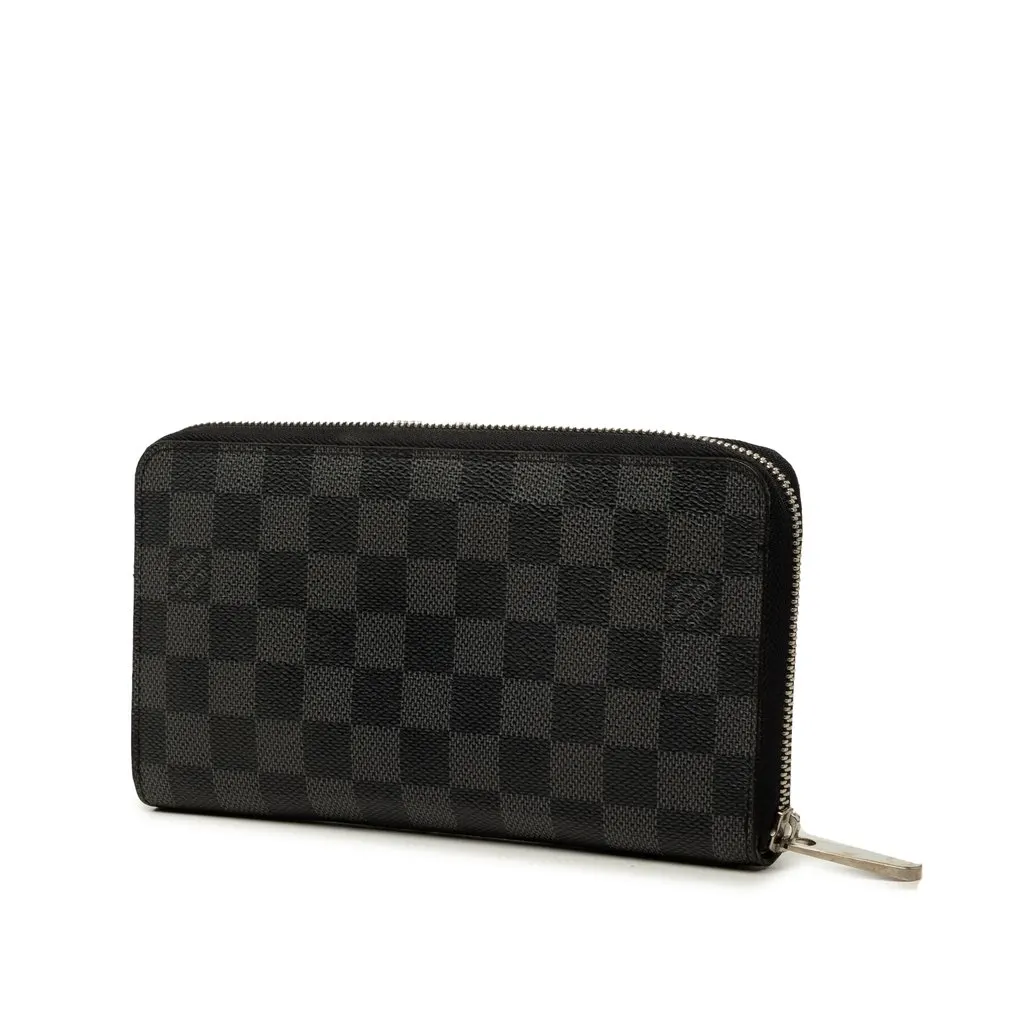 Louis Vuitton Damier Graphite Zippy Organizer Wallet Black Canvas Very good - Back View