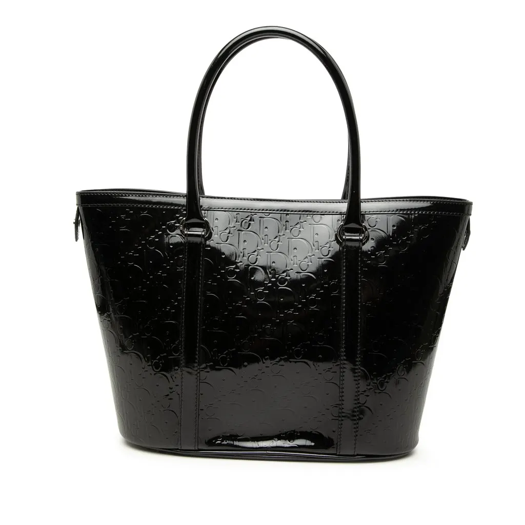 Dior Diorissimo Trotter Patent Tote Black Leather Very good - Front View