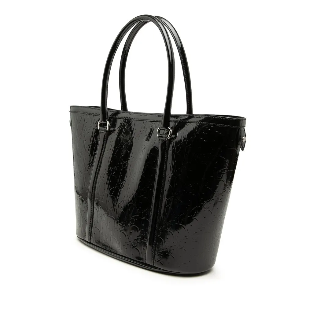 Dior Diorissimo Trotter Patent Tote Black Leather Very good - Back View