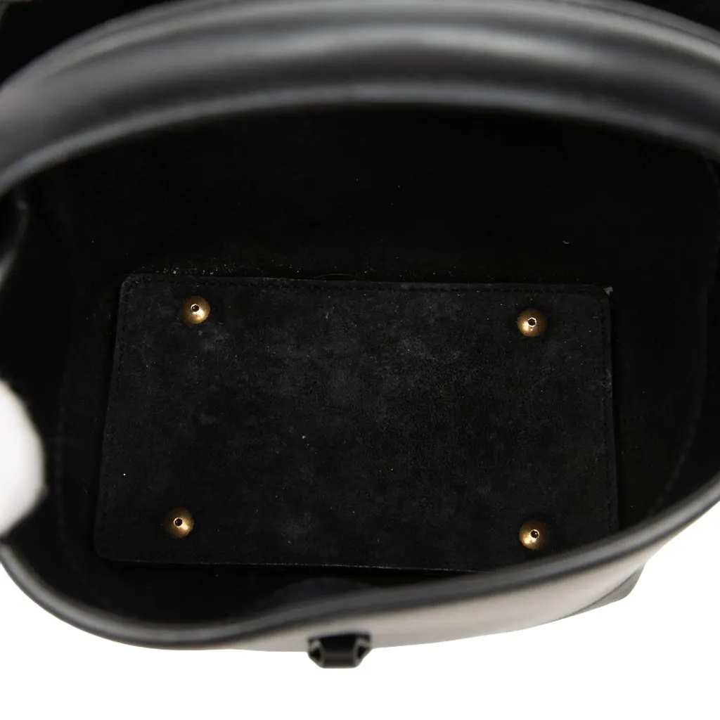 Saint Laurent Mini Shiny Calfskin Le 37 Bucket Bag Black Leather Very good - Model View