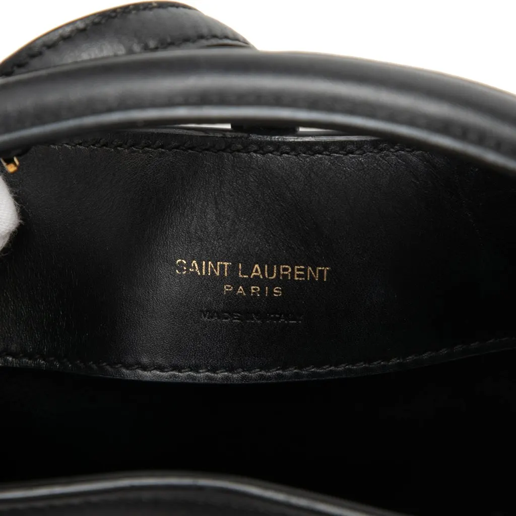 Saint Laurent Mini Shiny Calfskin Le 37 Bucket Bag Black Leather Very good - Box View