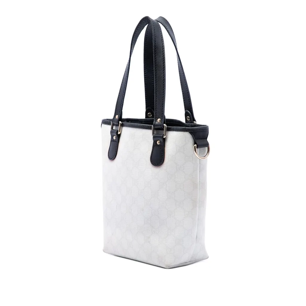 Gucci GG Supreme Tote White Canvas Good - Back View